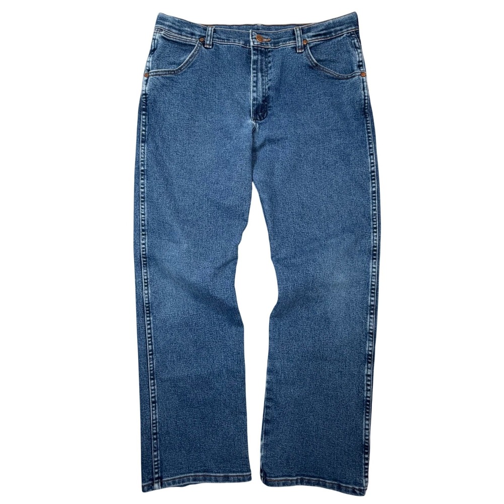 Wrangler Boys Cowboy Cut Active Flex Jeans 18 Husky Blue Denim Western Rodeo